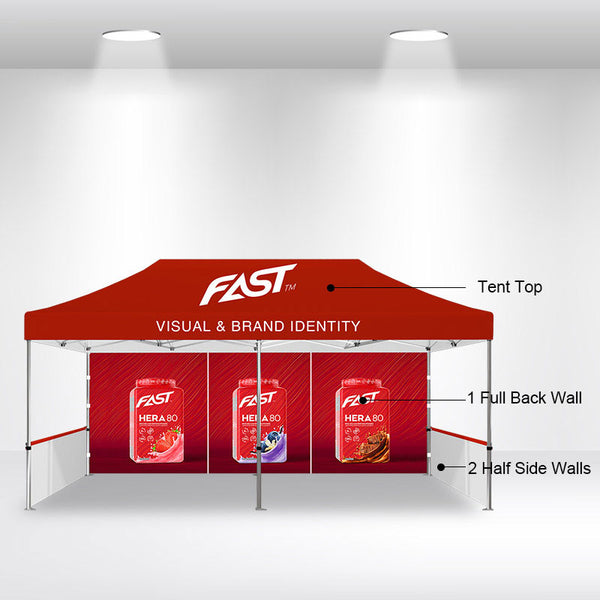 Advertising Gazebo 10x20 feet,  (3m x 6m) Professional Use 50mm Hex Frame